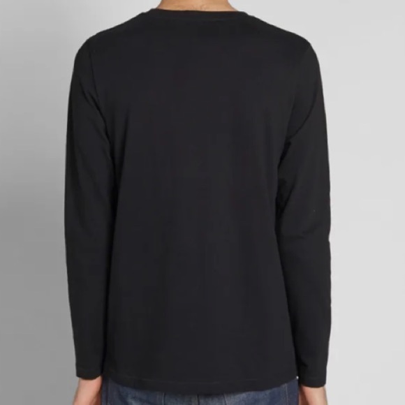 A.P.C. LONG SLEEVE JOE POCKET TEE Black Medium NWOT Elevated Basic Luxe Capsule - Picture 5 of 9